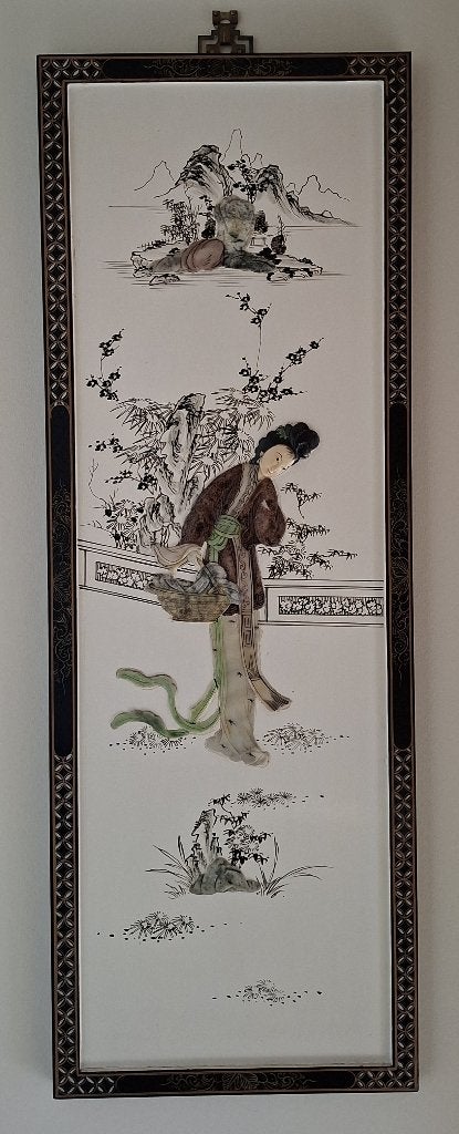 Kader Chinees dessin, Ophalen, Bruin, Gebruikt, 92 cm