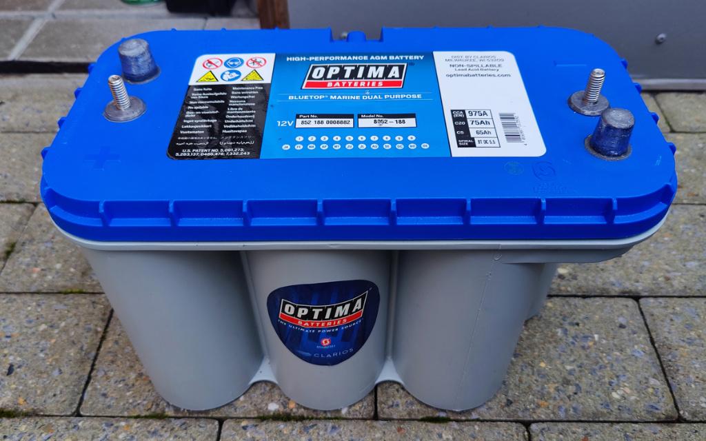 Optima batterij 75AH 975A als nieuw, Ophalen, Gebruikt