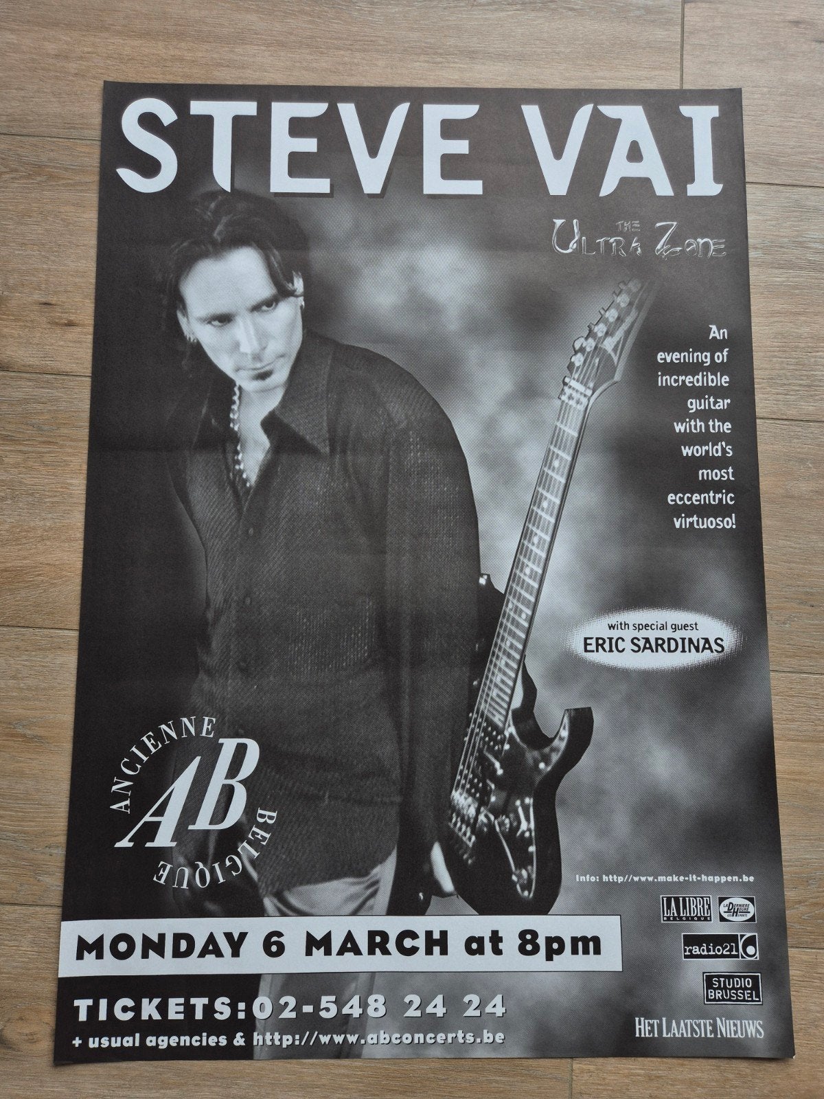 Affiche du concert de Steve Vai AB, Enlèvement ou Envoi, Comme neuf, Musique
