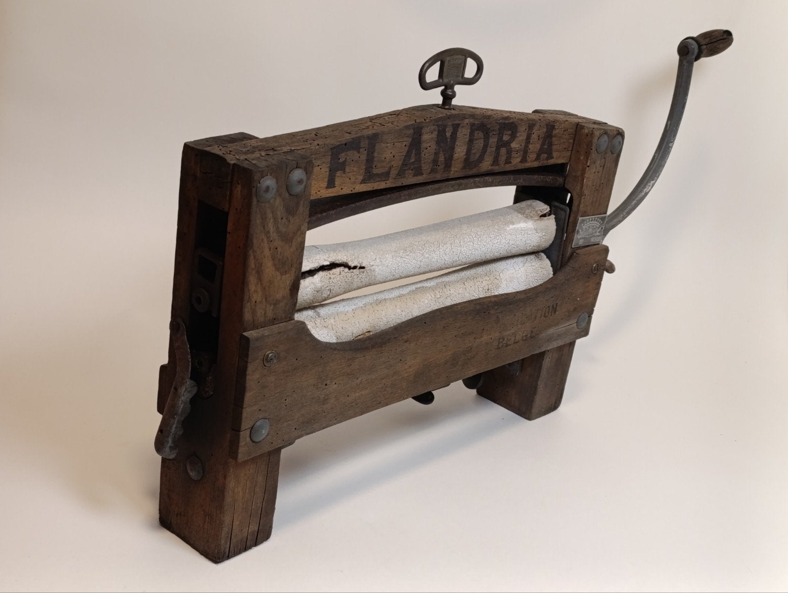 Antieke houten handwringer "Flandria", Ophalen of Verzenden