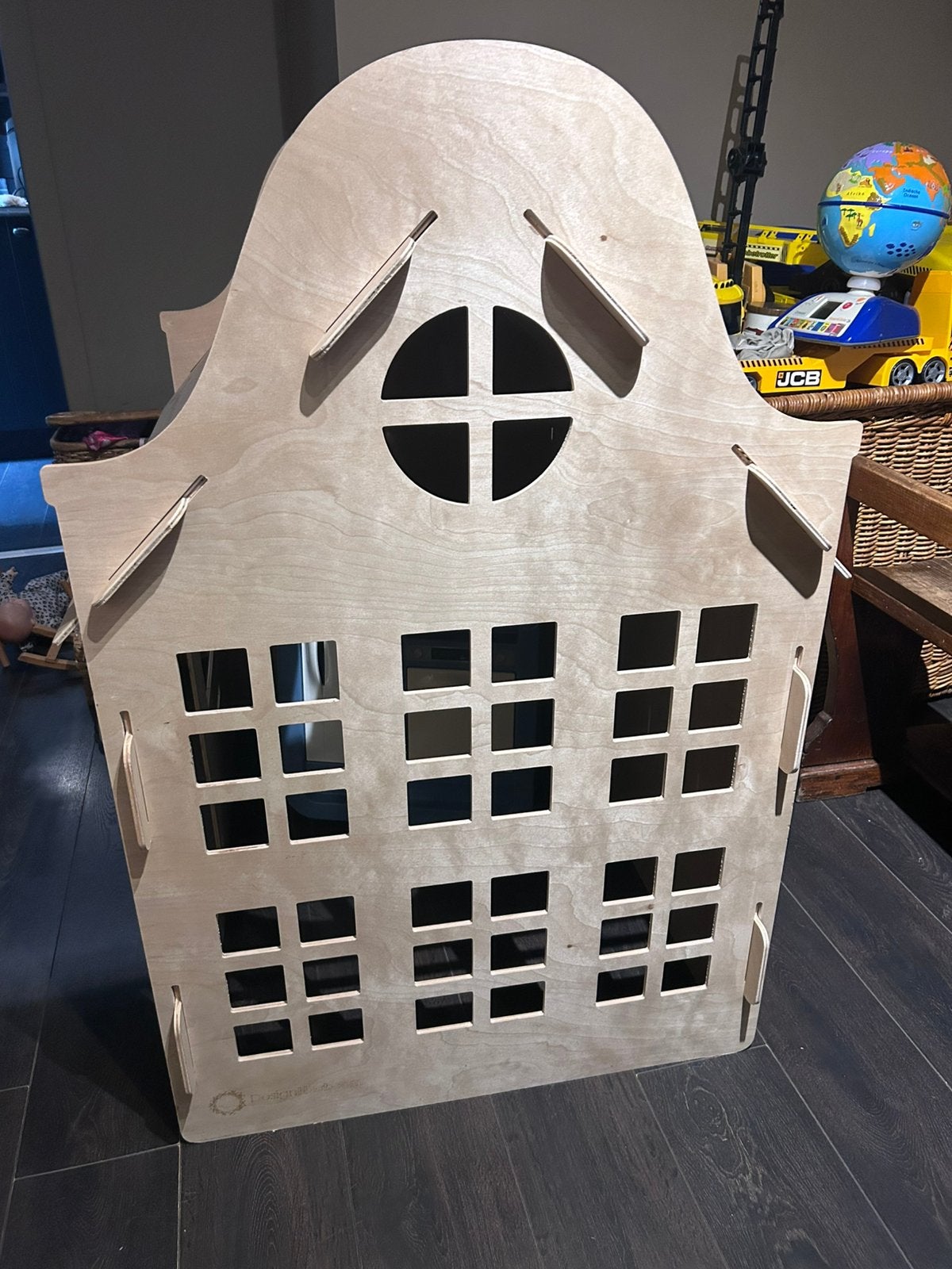 Houten speelhuis voor binnen, Ophalen, Zo goed als nieuw, Hout
