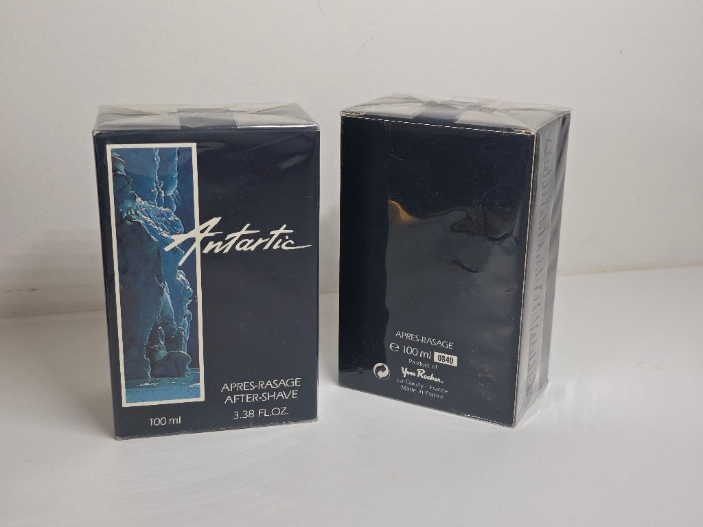 Vintage Yves Rocher Antartic After-Shave 100ml - set van 2, Collections, Parfums, Enlèvement ou Envoi, Neuf, Autres types, Plein