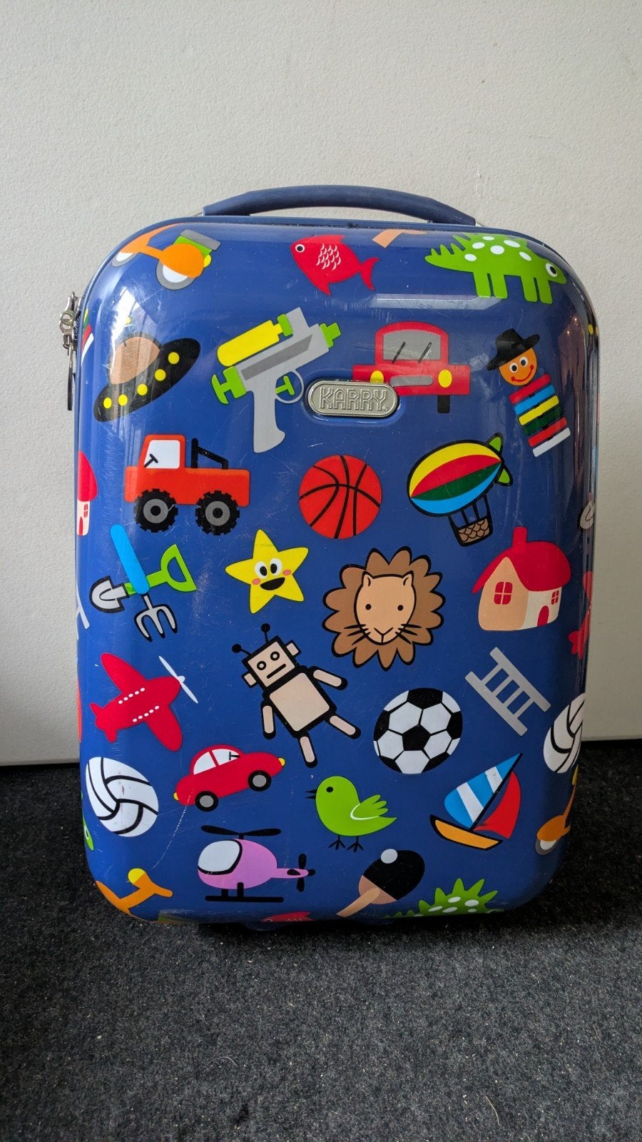 karry kinderkoffer, Ophalen, Wieltjes