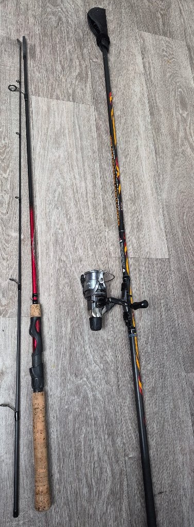À vendre : 2 cannes à pêche, pour différentes technique., Enlèvement, Utilisé, Canne à pêche complète