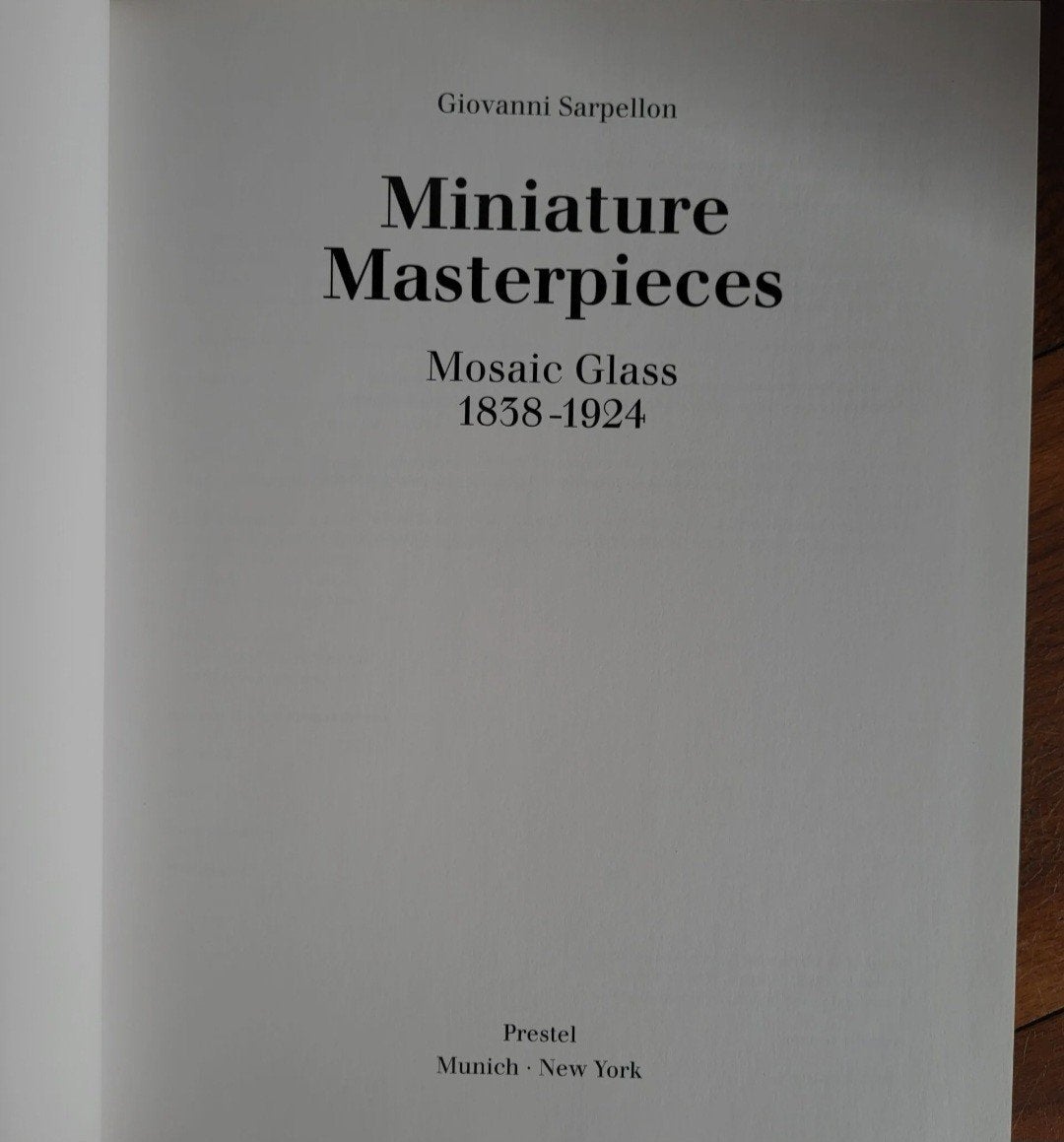 Boek miniature en masterpiece Mosaic glass 1838-1924, Preste, Enlèvement ou Envoi