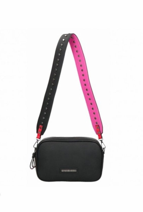 Superbe sac bandoulière noir Pepe Jeans en cuir noir Prix30€, Enlèvement, Comme neuf, Noir, Cuir