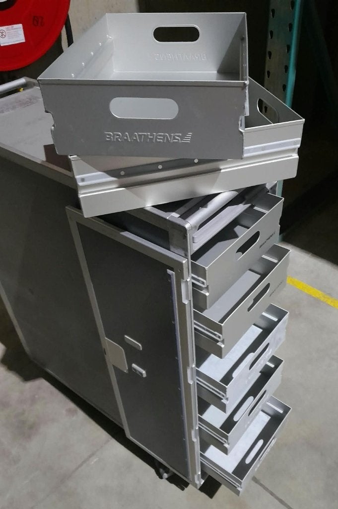vliegtuig trolley atlas laden drawer schuiven luchtvaart, Ophalen of Verzenden, Gebruikt