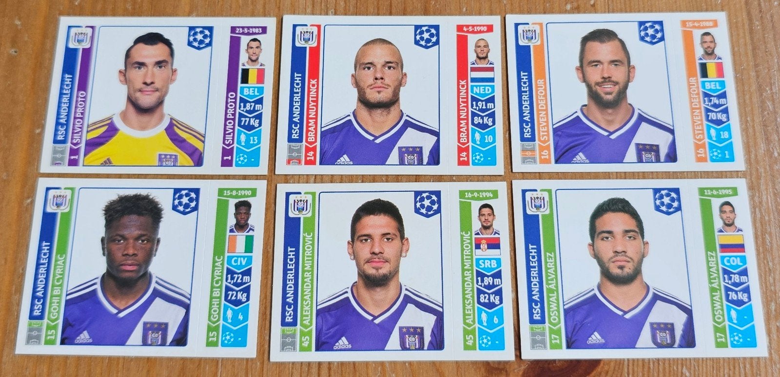 Autocollants de football Panini Champions League 2015 6 Ande, Enlèvement ou Envoi, Comme neuf, Plusieurs autocollants