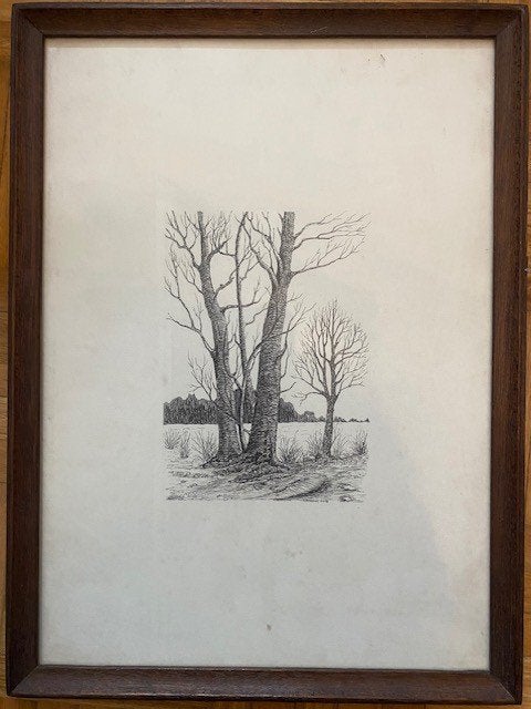 pentekening, Antiek en Kunst, Kunst | Tekeningen en Fotografie, Ophalen of Verzenden