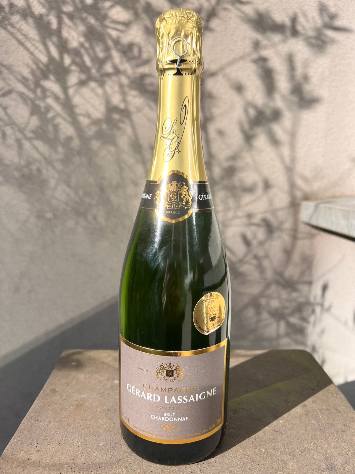 Champagne Gérard Lassaigne Brut Chardonnay – 75 cl Frankrijk, Collections, Enlèvement ou Envoi, Neuf, France, Champagne