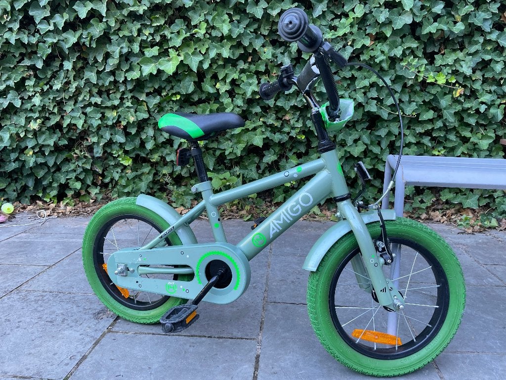 Fiets kinderen, Ophalen, Terugtraprem, Zijwieltjes, Gebruikt