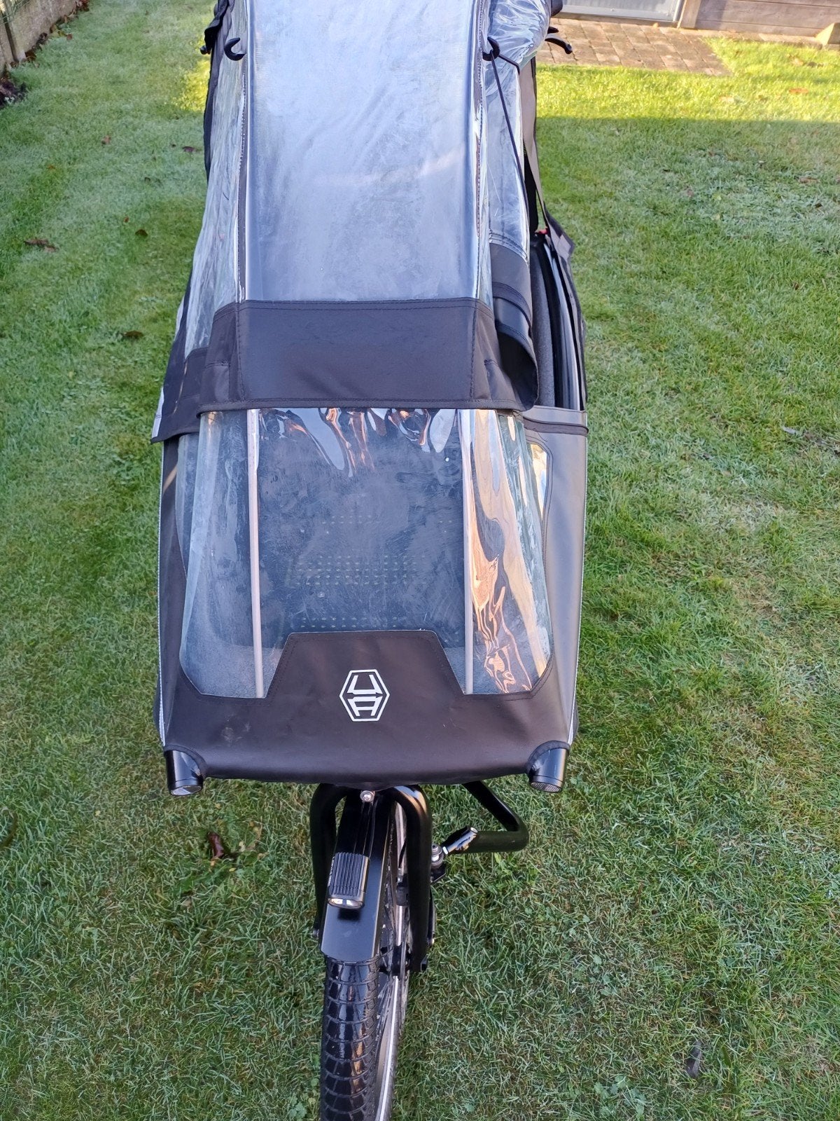 E bakfiets urban arrow family Black performance line 75nm, Fietsen en Brommers, Zo goed als nieuw, 2 kinderen, Schijfrem, Huif