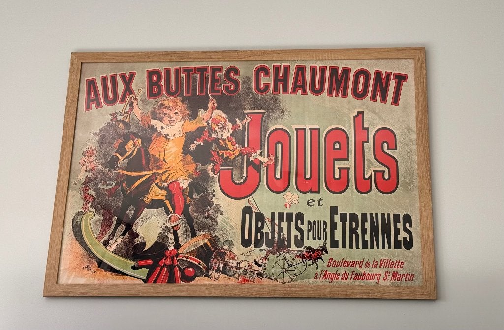 AUX BUTTES CHAUMONT poster, Ophalen, Gebruikt, Met lijst, Deurposter of groter