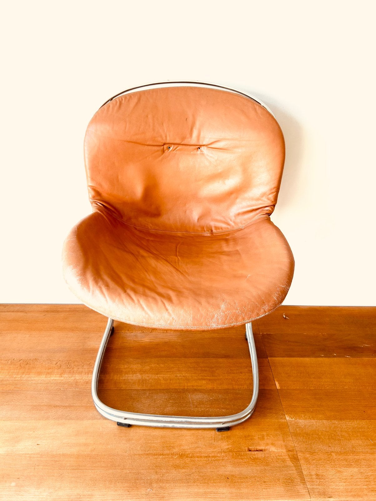 Chaise GASTONE RINALDI pour RIMA Italy, Maison & Meubles, Fauteuils, Enlèvement, Utilisé, Cuir