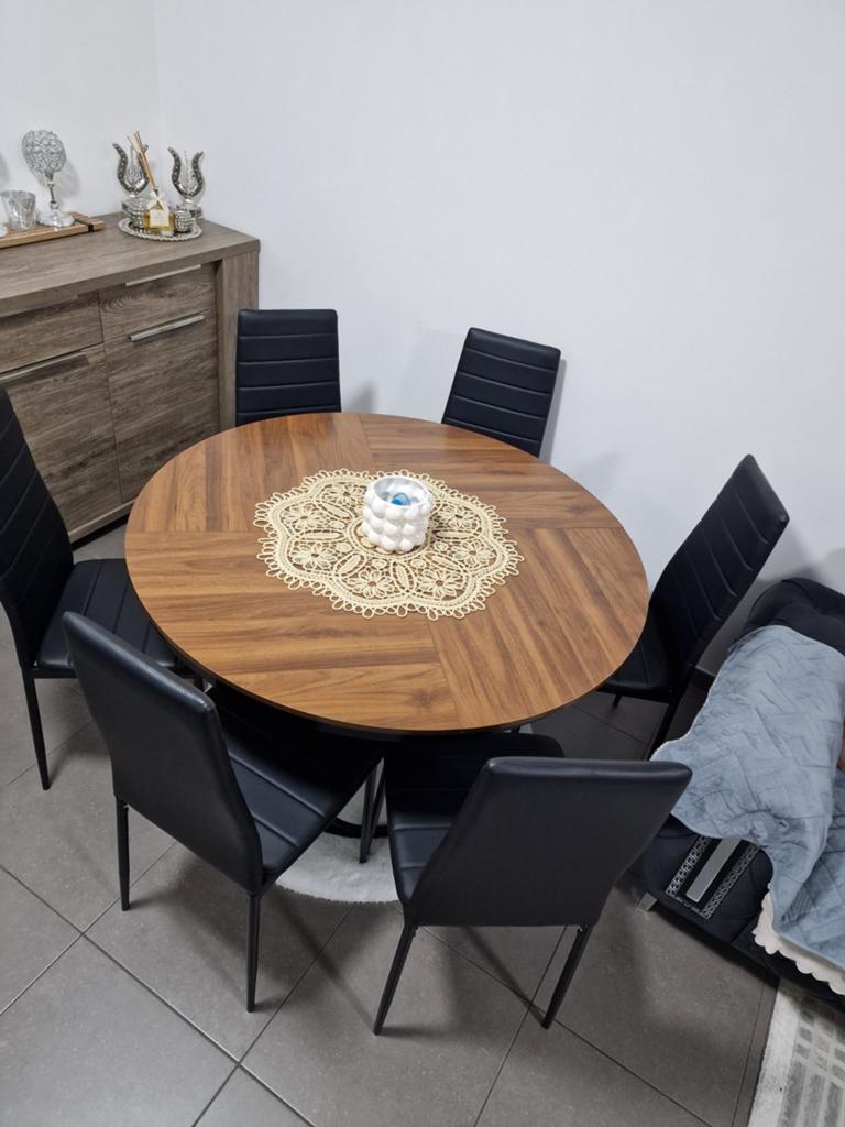 Table à manger avec 6 chaises, Maison & Meubles, Enlèvement, Métal