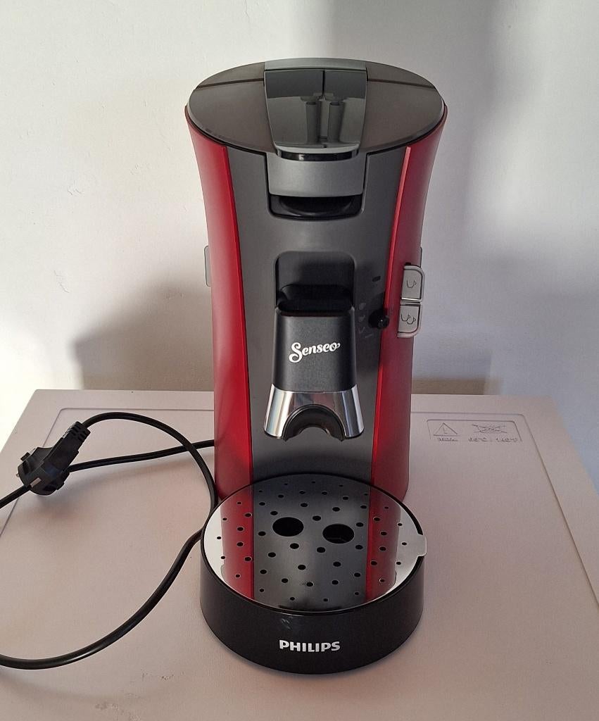 Philips Senseo Select Rood en Kasjmiergrijs, Electroménager, Cafetières, Comme neuf, Dosettes et capsules de café, Cafetière, 2 à 4 tasses
