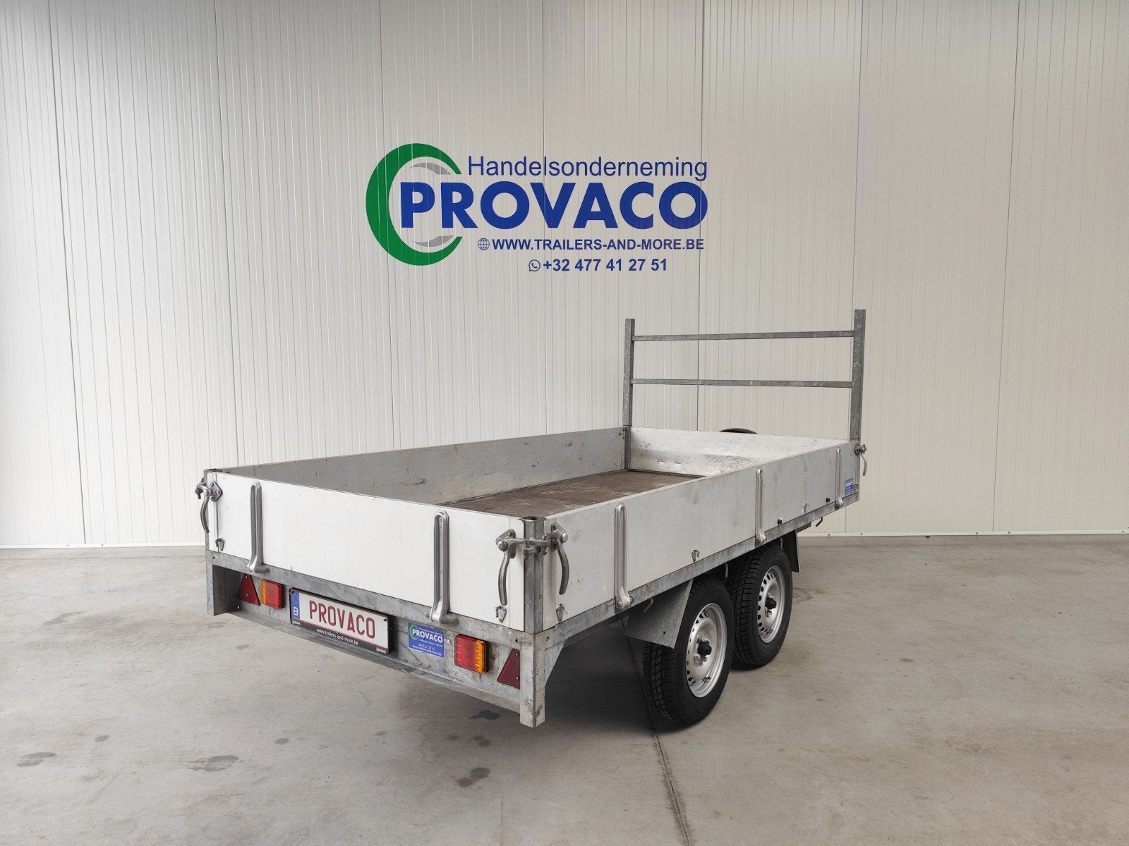 plateau dubbelas • 750kg • keuringsvrij • perfecte staat, Ophalen