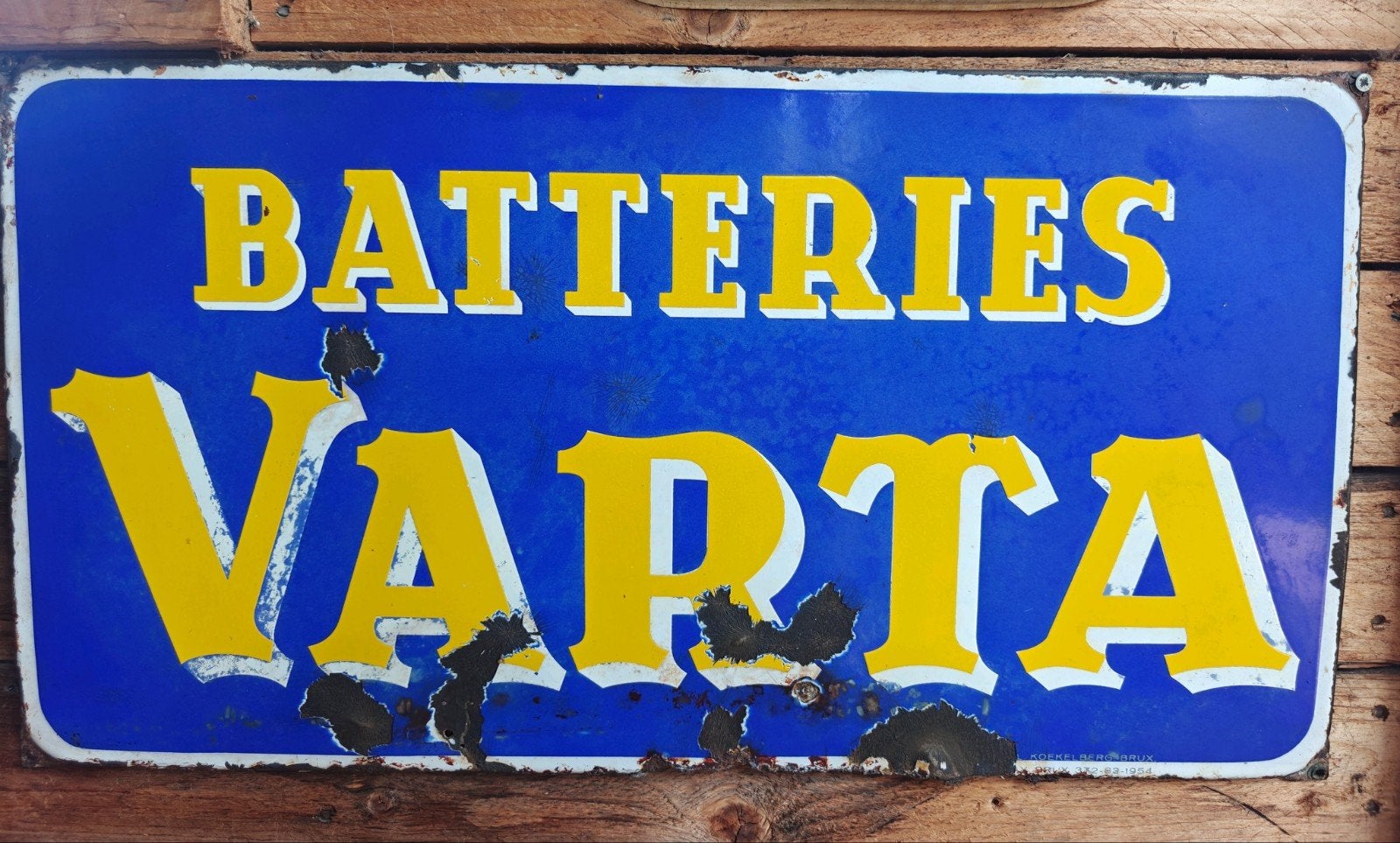 Emaille bord varta 1954, Verzamelen, Ophalen