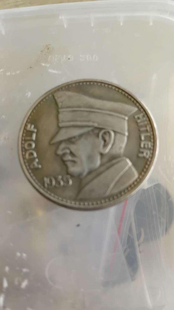 Pièce Hitler 1935 5 reichsmark repro, Enlèvement ou Envoi