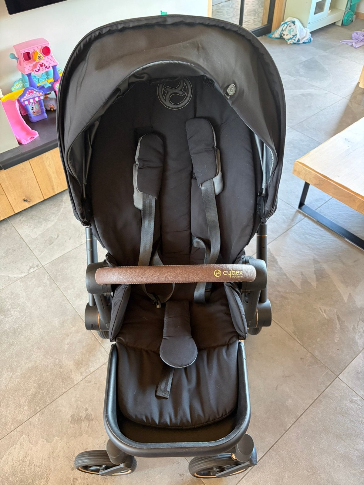 Cybex Priam buggy + meerijplank + regenhoes, Ophalen, Gebruikt, Overige merken, Regenhoes