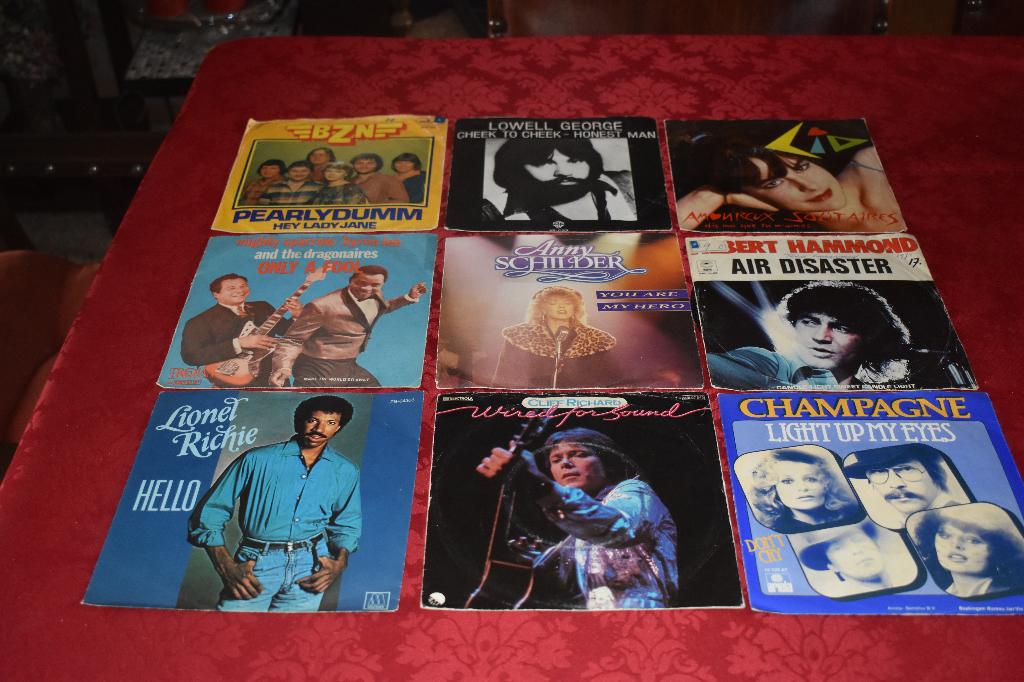 lot 45t's : 9 TOP  HITS jaren 70/80, Enlèvement ou Envoi, Comme neuf, Pop, 7 pouces
