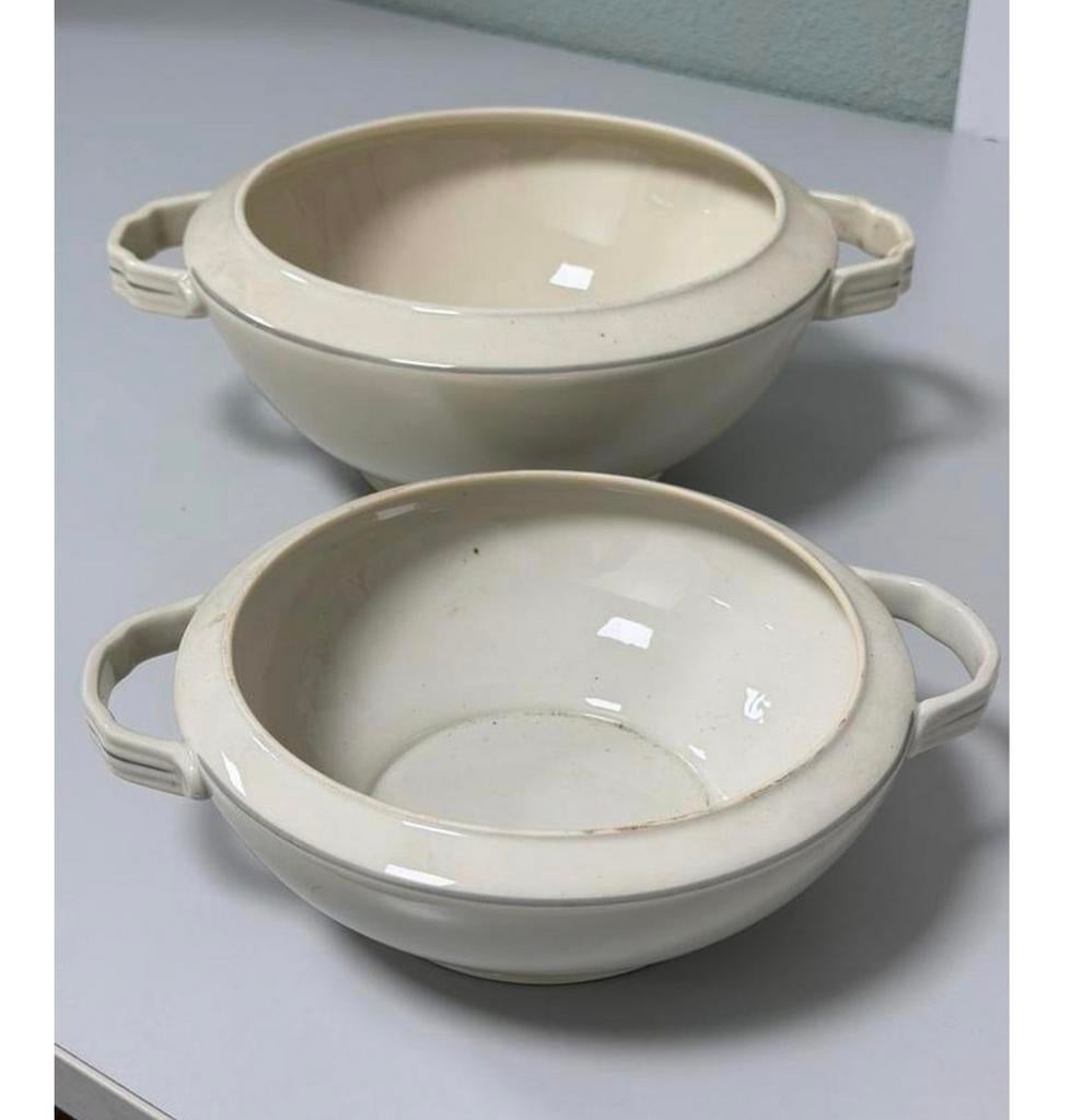 2 terrines/plats en porcelaine Vintage MGC - Tchécoslovaquie, Enlèvement ou Envoi