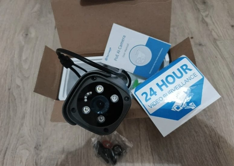 Caméra  PoE Techage–Extérieure–Vision nocturne–Neuve, Ophalen, Nieuw