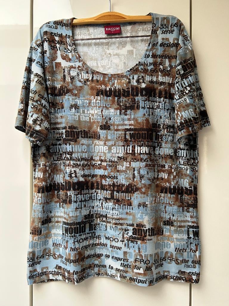 Biaggini blauw T-shirt - Maat L, Kleding | Dames, Biaggini, Blauw, Maat 42/44 (L), Ophalen of Verzenden