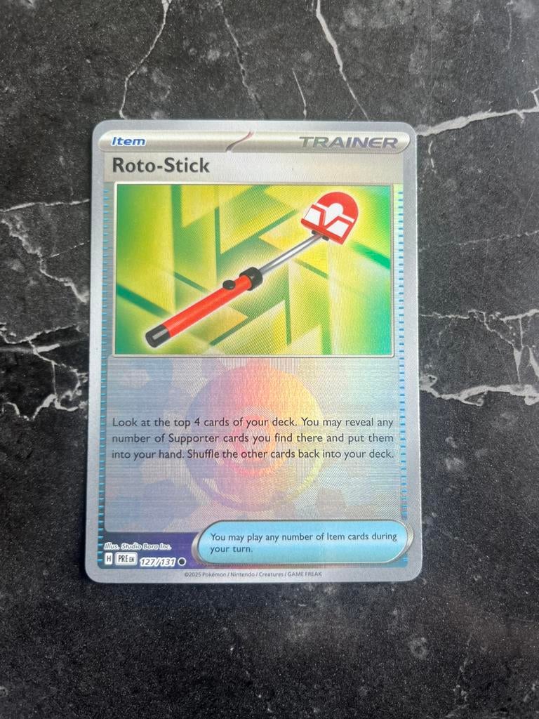 Roto-Stick 127/131 Pokeball Prismatic Evolutions Pokémon, Ophalen of Verzenden, Zo goed als nieuw