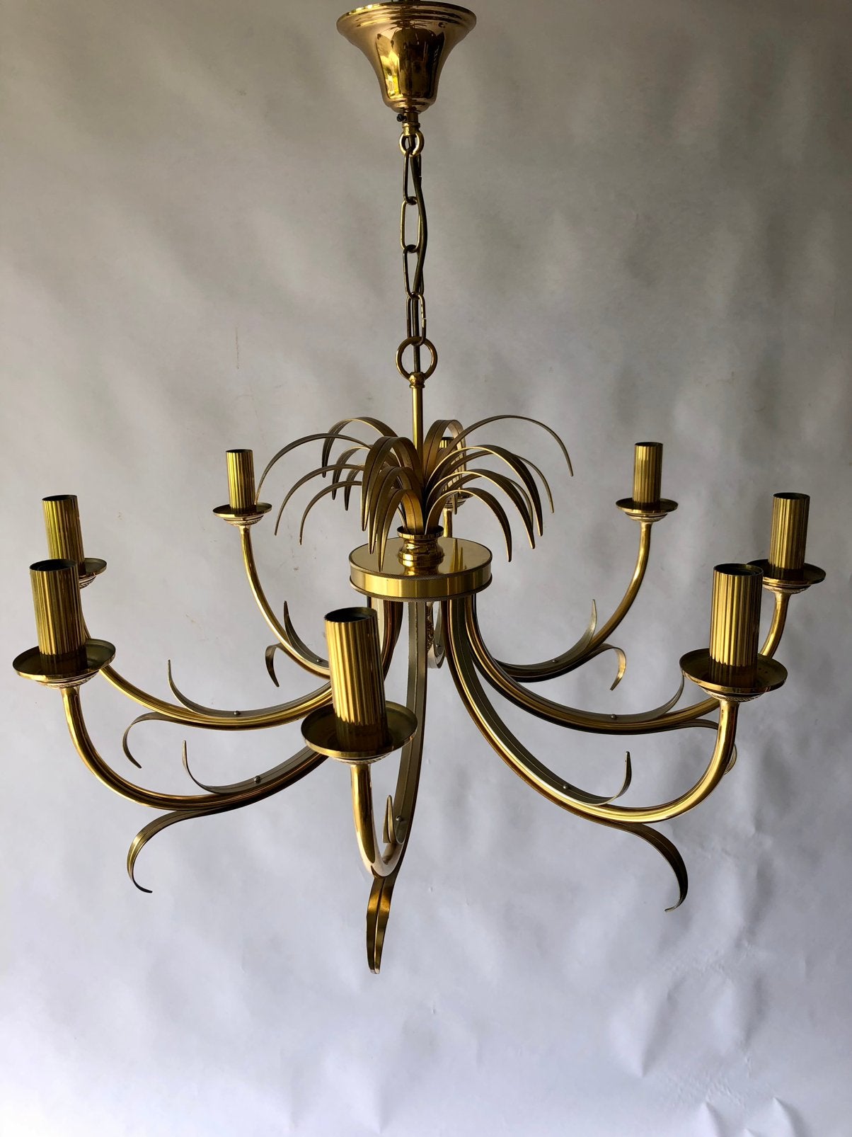 Lustre vintage en feuille de palmier, Enlèvement, Utilisé