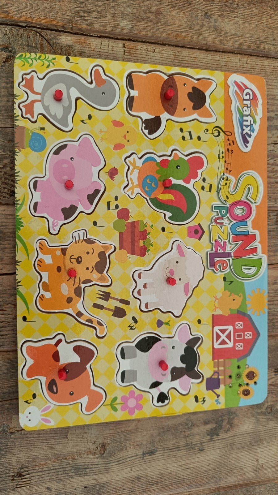 houten puzzel met dierengeluiden, Ophalen of Verzenden