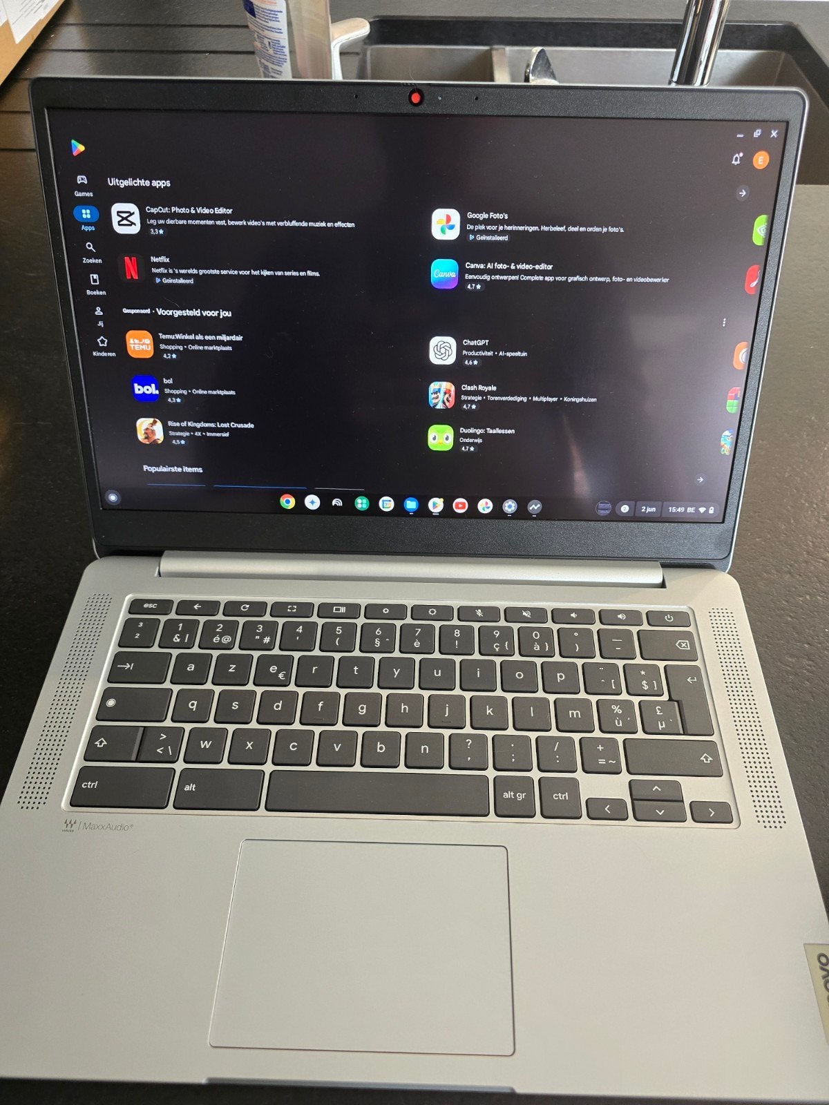 Lenovo Chromebook TOUCHSCREEN 14' IdeaPad Slim 3 (Nieuwst, Overige modellen, Overige groottes, 8 GB, Nieuw