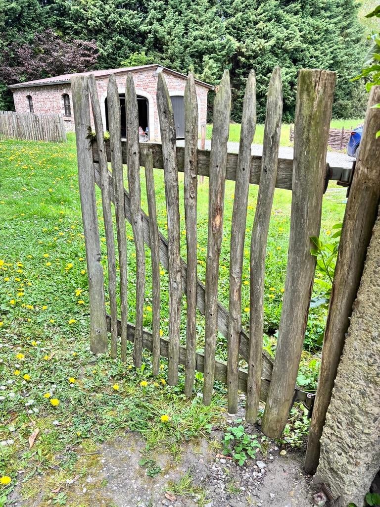 Houten poortje., Tuin en Terras, Ophalen, Met poort, Gebruikt, Tuinhek