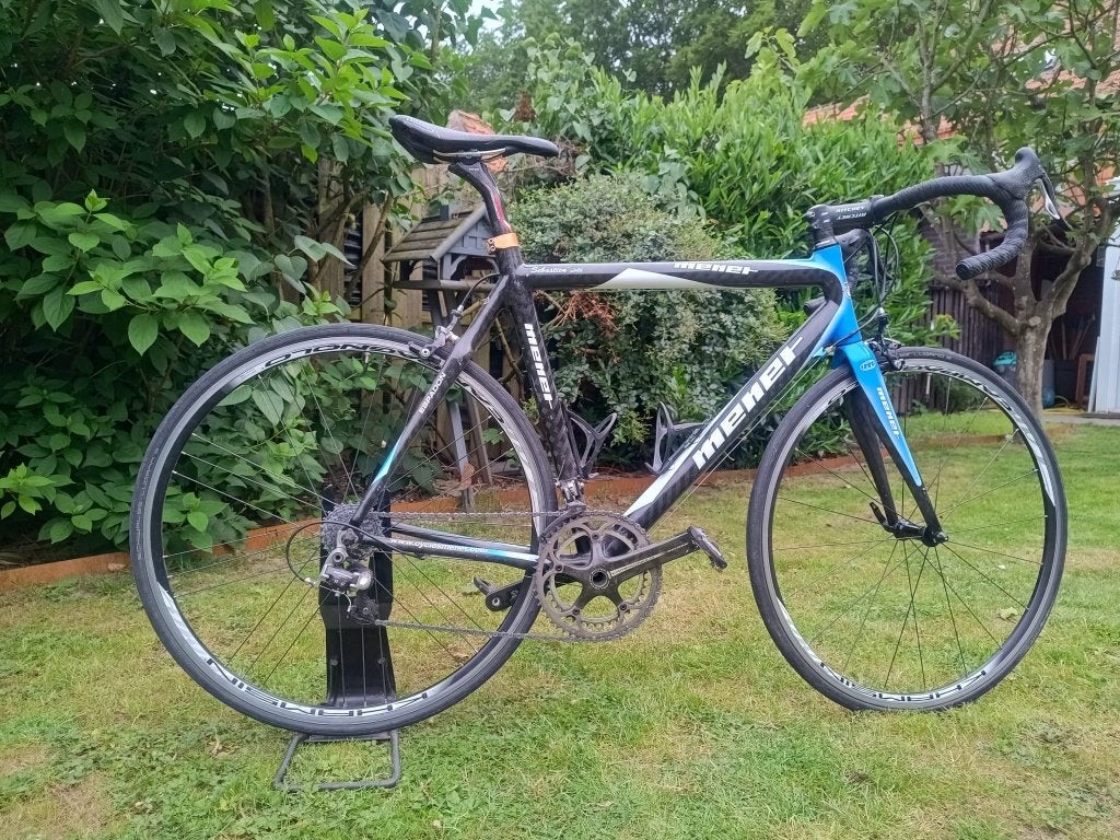 Carbon Menet koersfiets - Campagnolo Record - mt 56, Frein sur jante, Enlèvement, 28 pouces, 15 à 20 vitesses