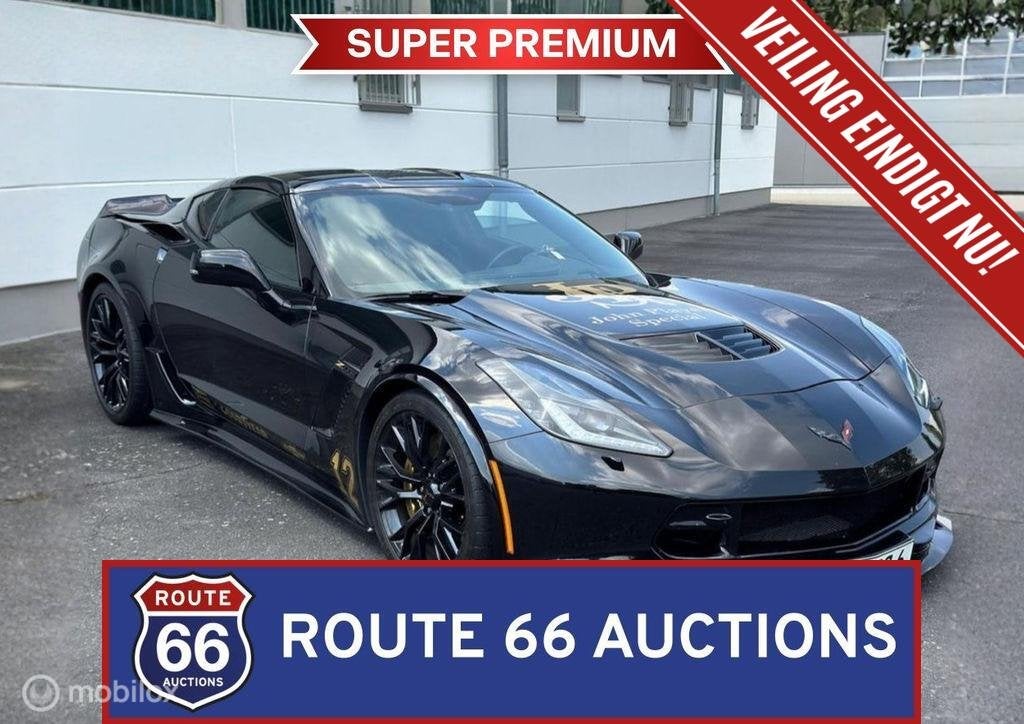 Chevrolet Corvette C7 Z06 | 2018 | Route 66 Auctions, Gebruikt, Zwart, Bedrijf, Overige carrosserie