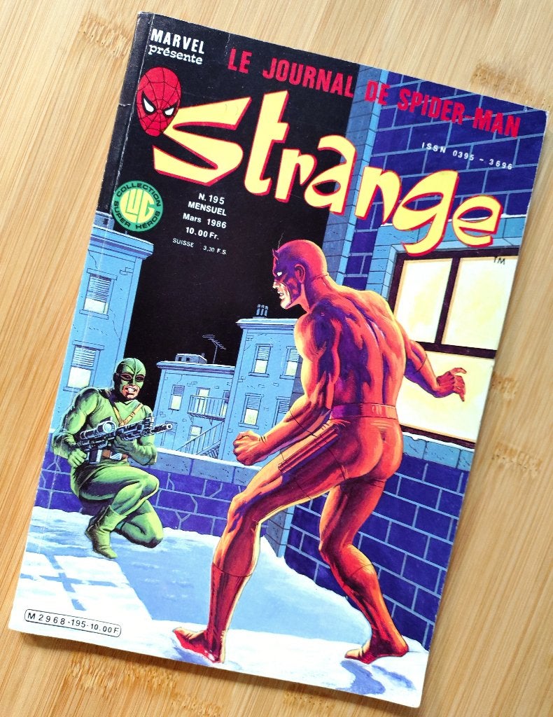 Strange, le journal de Spiderman - n°195 / Mars 1986, Enlèvement ou Envoi, Une BD, Utilisé, Marvel / DC / Image etc