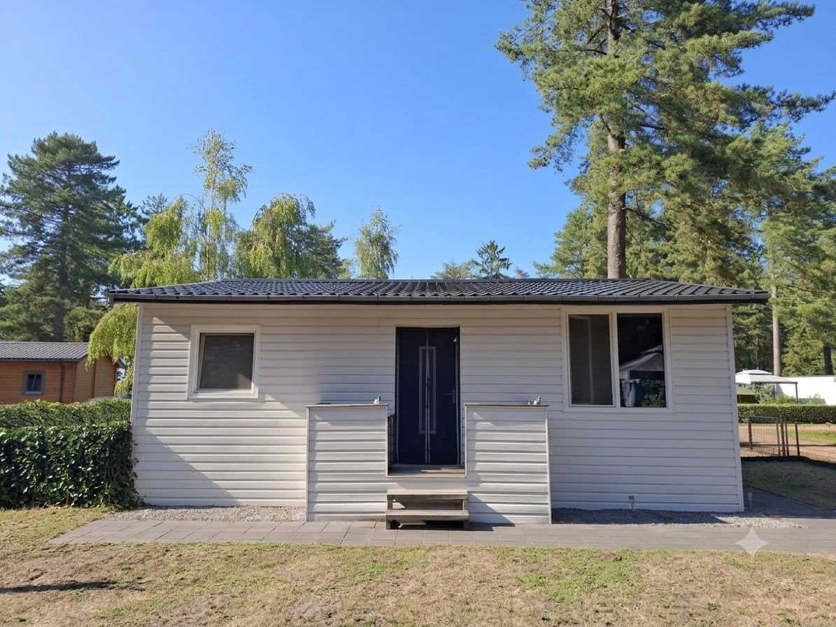 Ruim, instapklaar en winterhard chalet op Tulderheyde Poppel, Caravanes & Camping