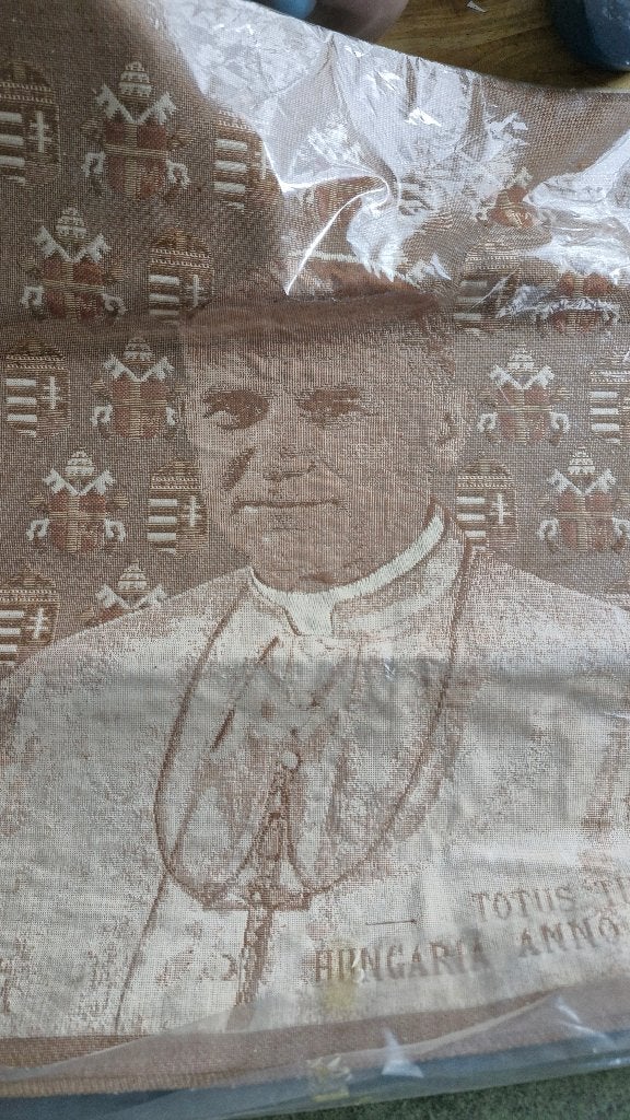 Doek paus johannes paulus II, Collections, Enlèvement, Comme neuf, Autres types, Christianisme | Catholique