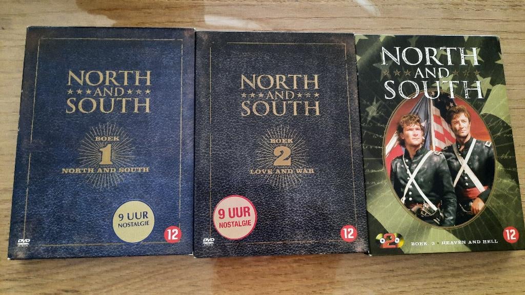 North and South collectie boek 1, 2 en 3 Patrick Swayze, Cd's en Dvd's, Gebruikt, Drama, Ophalen of Verzenden, Voor 1940