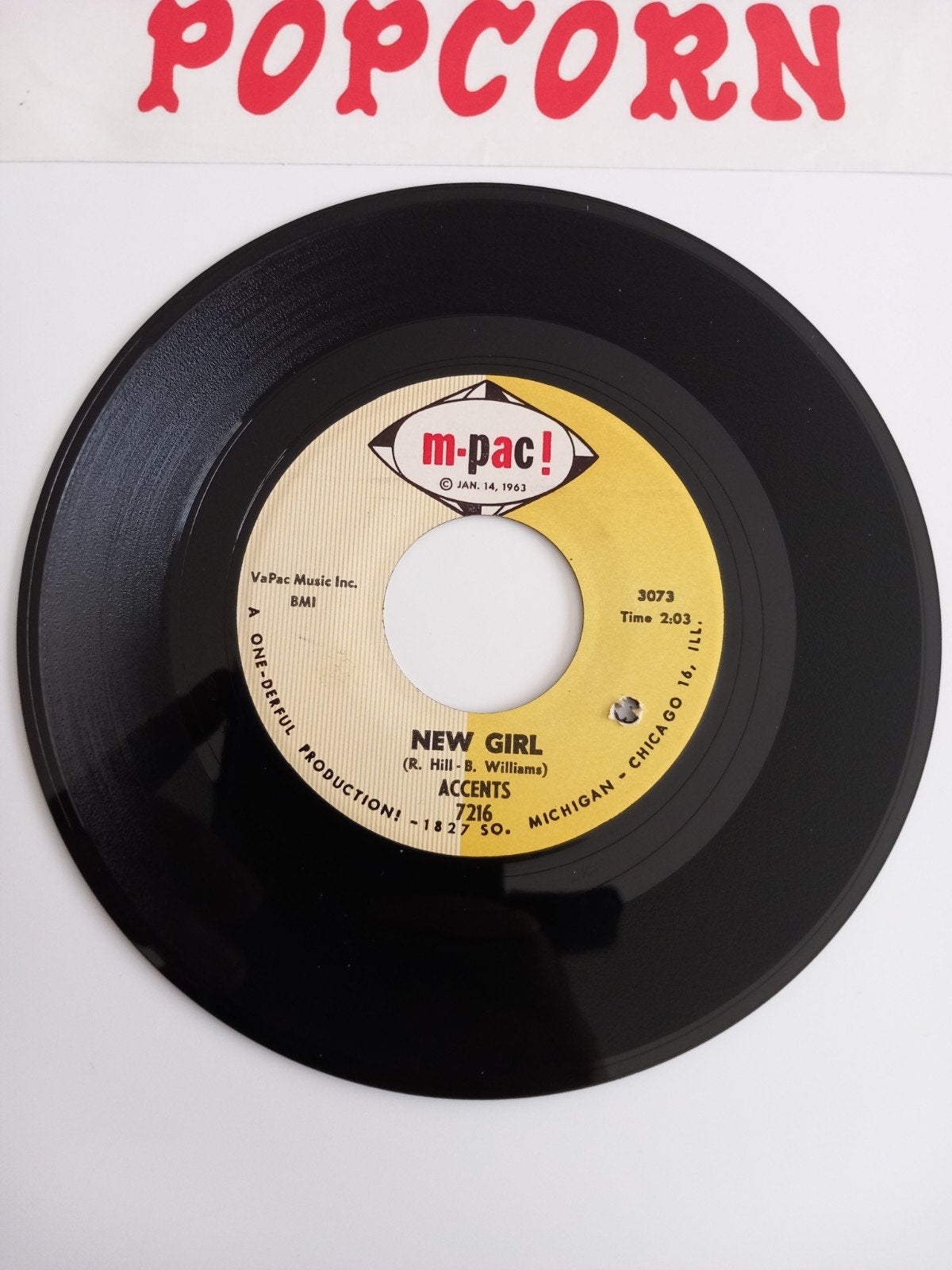 ACCENTS. NEW GIRL. R&B USA 45T, Ophalen of Verzenden, R&B