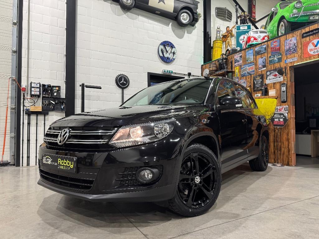volkswagen tiguan 1.4 benzine - topstaat - garantie -, Auto's, Euro 5, Stof, Zwart, 4 cilinders