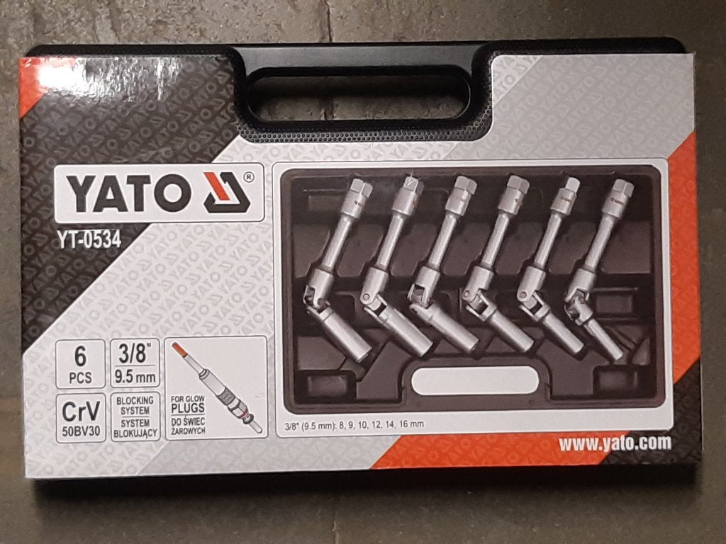 YATO YT-0534 Set de 6 clés à douille, bougie d'allumage, Enlèvement, Neuf