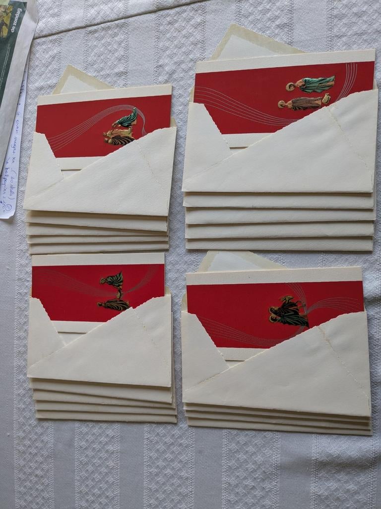 19 vintage kerstkaarten, originele omslag uitgeverij Ortiz, Verzamelen, Ophalen