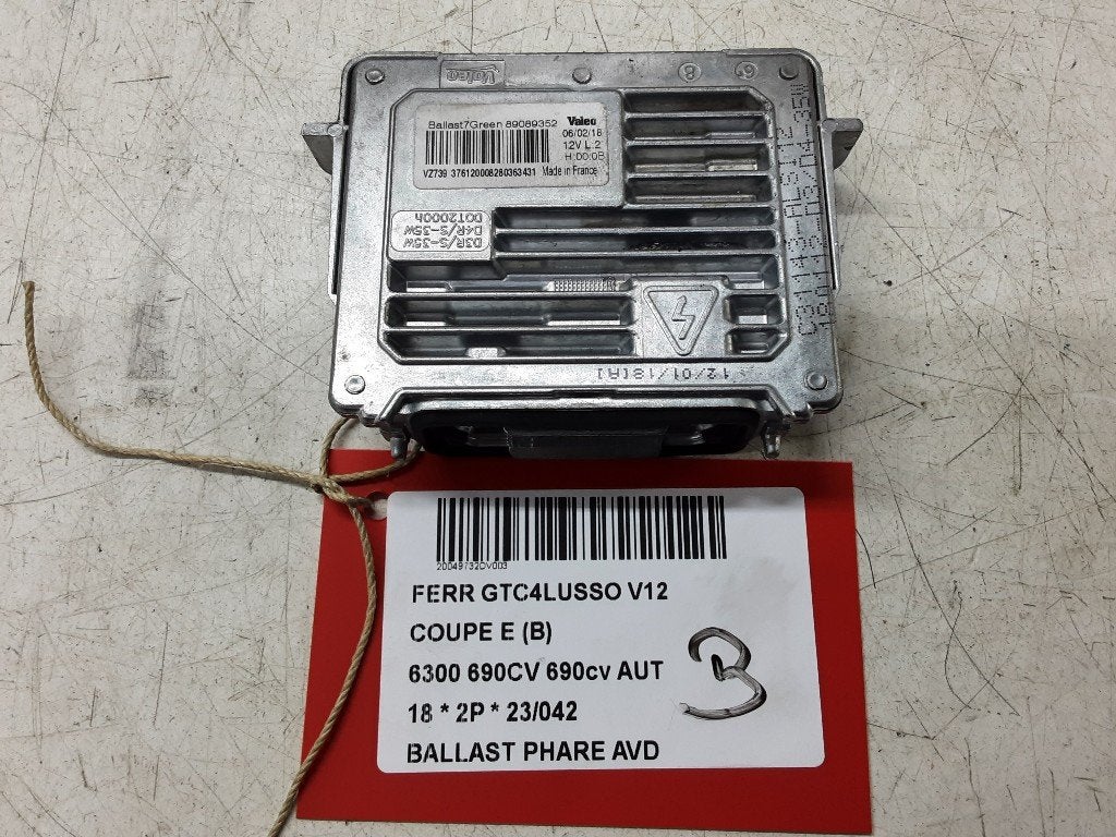 BALLAST DE PHARE XENON DROIT Ferrari GTC4 Lusso (89089352), Mevr. I. Hauben, Ferrari, Utilisé, Rue de l'Espoir 34 34
4030  GRIVEGNÉE, BE