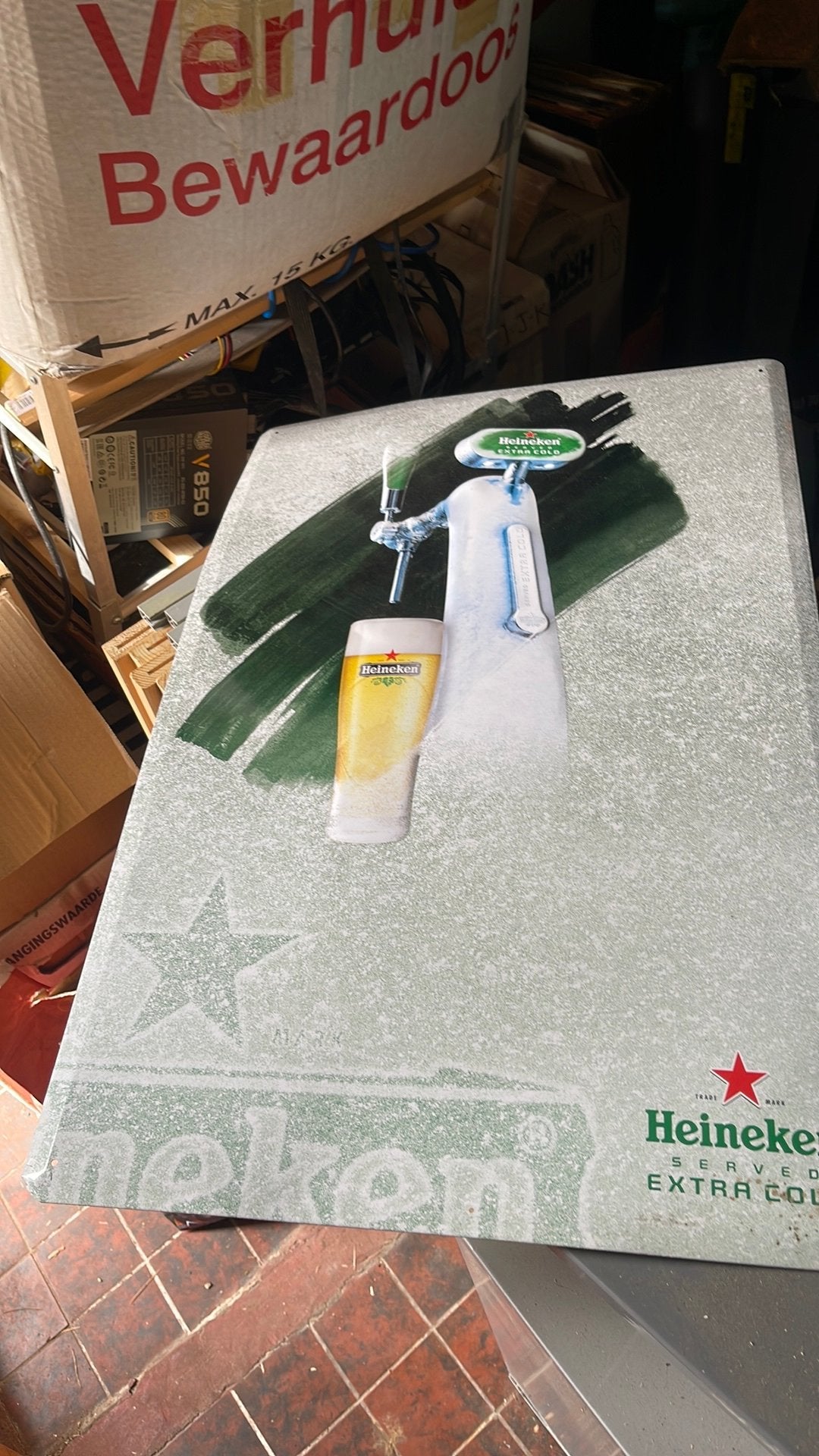 Publicité pour la bière Heineken Extra Cold, Collections, Enlèvement ou Envoi, Comme neuf, Heineken