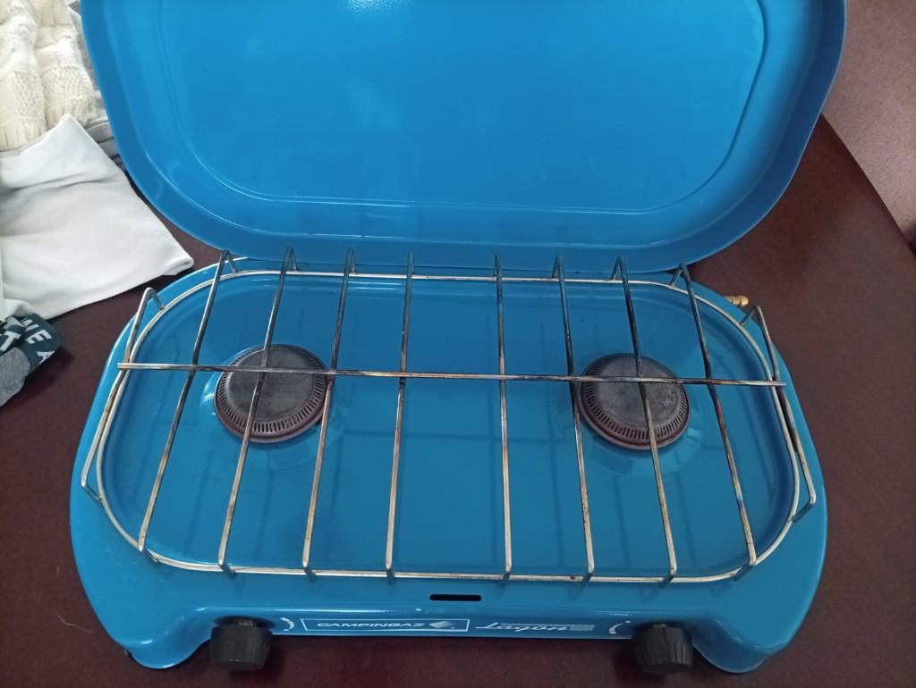 Camping kookvuur. Inclusief gasfles.  Zgan, Caravans en Kamperen, Kampeeraccessoires, Ophalen, Zo goed als nieuw
