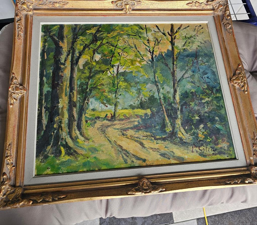 Tableau forêt signé L. Soret, Antiquités & Art, Enlèvement