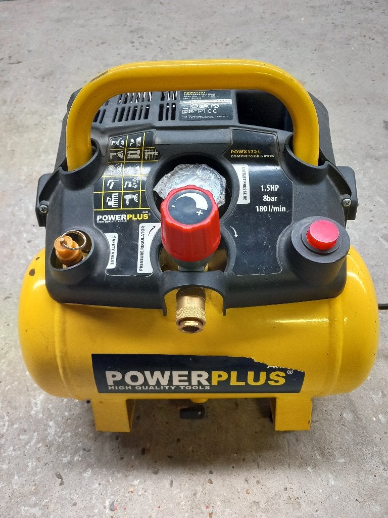 Powerplus Air compressor, Bricolage & Construction, Compresseurs, Moins de 200 litres/min, Comme neuf, Enlèvement, 6 à 10 bars