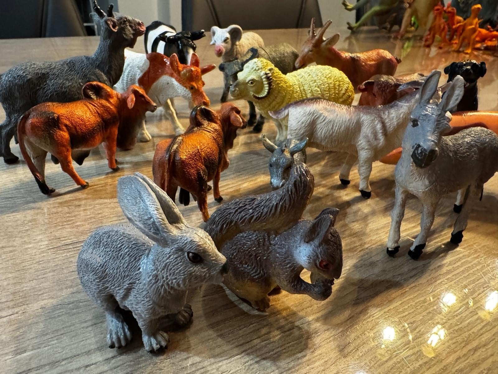 Boerderijdieren speelgoed – grote set van 17 figuren, Ophalen