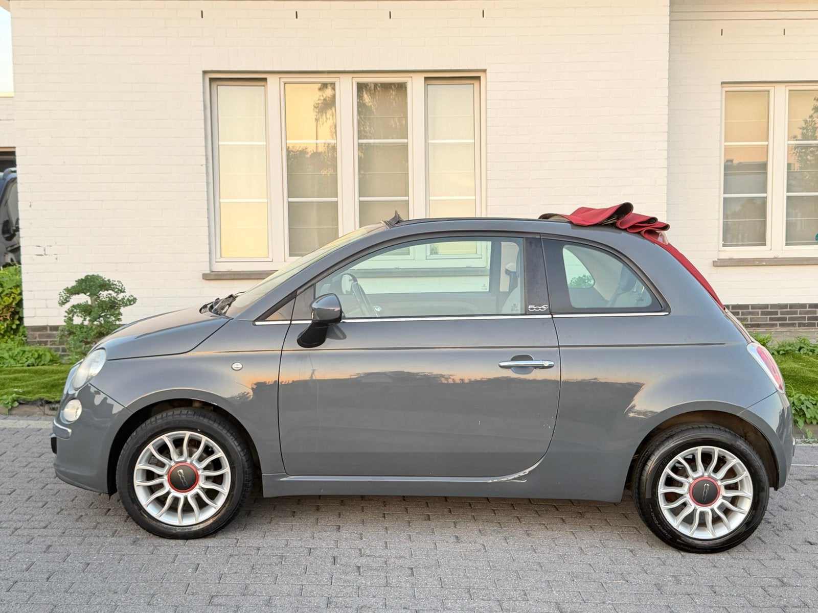 Fiat 500c 1.2i Benzine * Cabrio * 103.000 Km * Leder, Autos, Cuir, Euro 5, Achat, Capteur de lumière